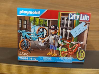 Playmobil 70674 E-Bike Werkstatt Werkzeug Fahrräder Regal Halter Geschenkset