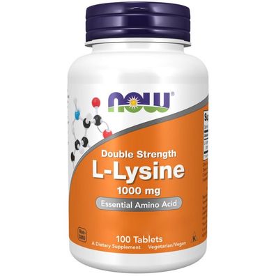 Now Foods, L-Lysin, Double Strength, 1000mg, 100 Tabletten