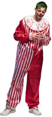 Killer Clown Kostüm Herren rot/ weiß Größe 58/60 (XXL)