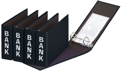 10x Pagna® 40801-01 Bankordner Color-Einband A5 50 mm Color Einband schwarz