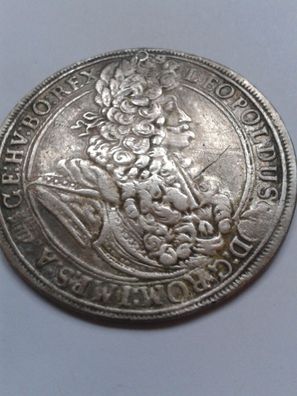 Taler 1699 Wien RDR Habsburg Erblande Kaiser Leopold I. Barockkaiser. 22,62g Silber