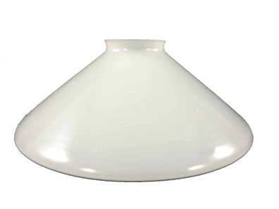 Lampenschirm, Schusterschirm im Art Deko Stil, Glasschirm, milchig Weiß 20 cm