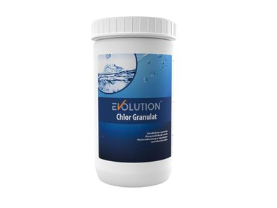 Evolution Chlor Granulat 1 kg schnelllöslich Stoß Desinfektion Schwimmbad Pool
