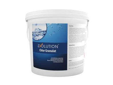 Evolution Chlor Granulat 5 kg schnelllöslich Stoß Desinfektion Schwimmbad Pool