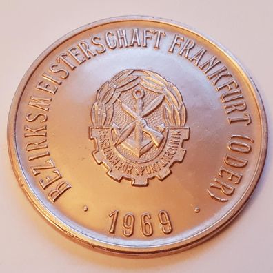 DDR GST Medaille Bezirksmeisterschaft Frankfurt/ Oder 1969