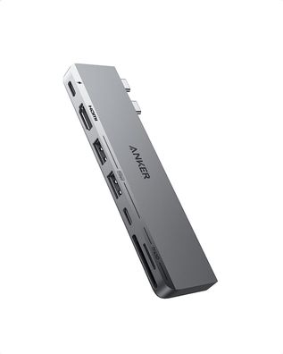 Anker 547 USB C Hub, (7-in-2) für MacBook, Kompatibel mit Thunderbolt 4 USB C