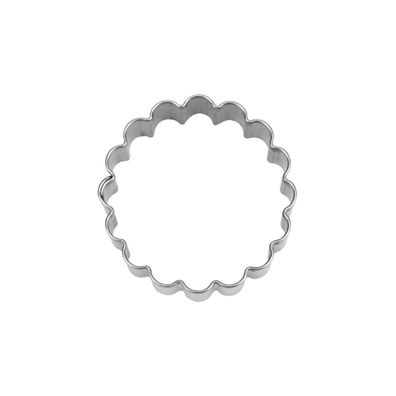 Städter 'Linzer-Ausstecher Ring gewellt, Edelstahl, D4cm / H1,5cm'