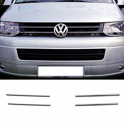 VW T5 Serie 2 09-15 - Chrom Zierleisten Set für Kühlergrill