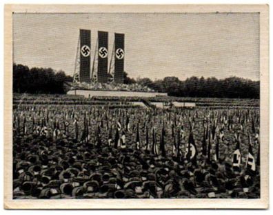Altes Sammelbild Staat d Arbeit u Friedens Bild 59 Foto Reichsparteitag Nürnberg 1933