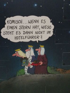 alter großer Adventskalender Uli Stein Gerd Koch Cartoon Heilige 3 Könige