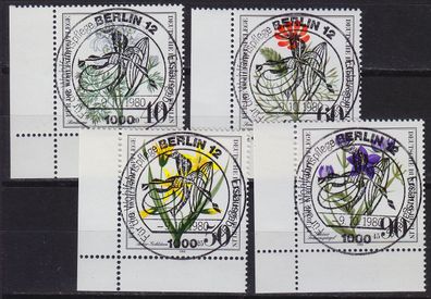 Germany BERLIN [1980] MiNr 0629-32 ( O/ used ) [01] Blumen Ecke, Ersttag