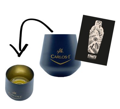 Carlos I Glas Brandy Tumbler Matt 0,3L Innen Gold satiniert