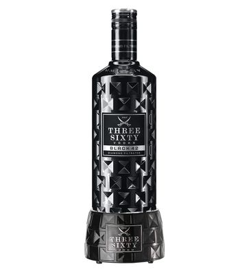 Three Sixty Black 0,7L (42% Vol) + Vodka Beleuchtung Flaschenbeleuchtung Displa