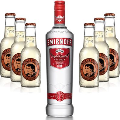 Moscow Mule Set - Smirnoff Vodka 0,7l 700ml (37,5% Vol) + 6x Thomas Henry Spicy