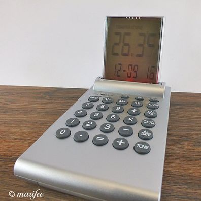 Multifunktionaler-Wecker mit Taschenrechner, Thermometer Art.-Nr. 12213