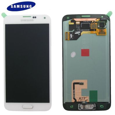Samsung Galaxy S5 SM-G900F LCD Display + Touch Screen GH97-15959A / GH97-15734A Weiß