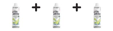 3 x Best Body Nutrition Vital Drink Zerop (500ml) Green Tea Lime