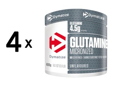 4 x Dymatize Glutamine Micronized (400g) Unflavored