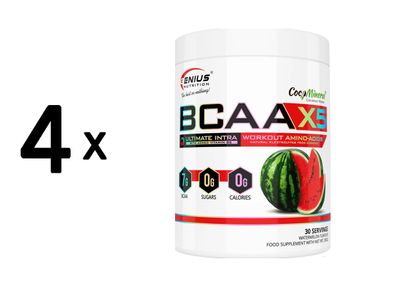 4 x Genius Nutrition BCAA-X5 (360g) Watermelon