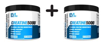 2 x EVL Nutrition Creatine 5000 (150g) Unflavoured
