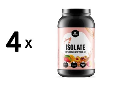 4 x Go Fitness Juicy Clear Whey Isolate (900g) Peach Mango Passionfruit