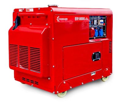 Premium Diesel Stromerzeuger 10kW + Batterie E-Start Generator 2x220V + 1x380 NEU