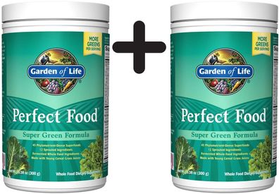 2 x Perfect Food Super Green Formula, Powder - 300g