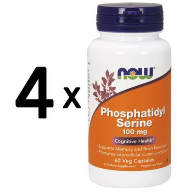 4 x Phosphatidyl Serine, 100mg - 60 vcaps