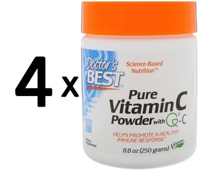 4 x Pure Vitamin C Powder with Quali-C - 250g