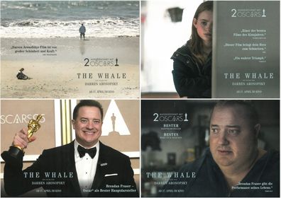 The Whale - 4 Original Kino-Aushangfotos - Brendan Fraser, Sadie Sink - Filmposter