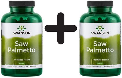 2 x Saw Palmetto, 540mg - 250 caps