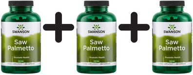 3 x Saw Palmetto, 540mg - 250 caps