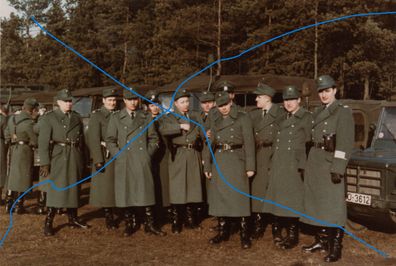 Foto Polizei ca. 1960 Bereitschaftspolizei Bochum Uniform1