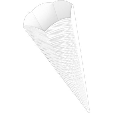 Geschwister Schultütenrohling weiß aus 3D-Wellpappe, h: 41 cm