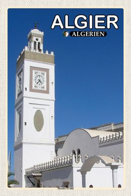 Top-Schild m. Kordel, versch. Größen, ALGIER, Algerien, Moschee El Jdid, neu & ovp