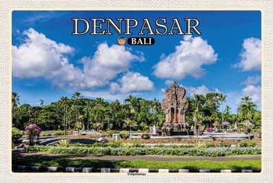 Top-Schild m. Kordel, versch. Größen, Denpasar, BALI, Tempelanlage, neu & ovp