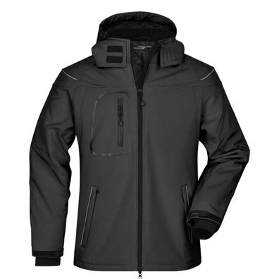 Men`s Winter Softshell Jacke - black 108 XL