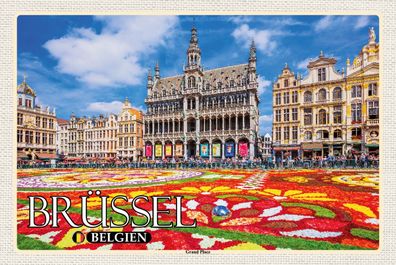 Top-Schild m. Kordel, versch. Größen, Brüssel, Belgien, Grand Place, neu & ovp
