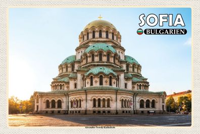 Top-Schild m. Kordel, versch. Größen, SOFIA, Bulgarien, Kathedrale, neu & ovp