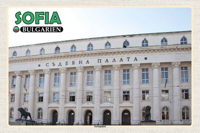 Top-Schild m. Kordel, versch. Größen, SOFIA, Bulgarien, Justizpalast, neu & ovp