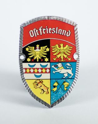 Stocknagel Stockemblem Stockschild - Ostfriesland / Wappen / Rot - Neuware