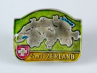 Stocknagel Stockemblem Stockschild - Switzerland mit Landkarte - Neuware