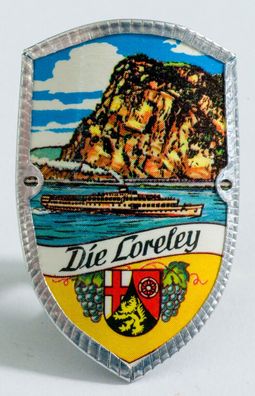 Stocknagel Stockemblem Stockschild - Die Loreley / Wappen / Schiff - Neuware