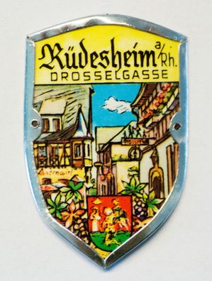 Stocknagel Stockemblem - Rüdesheim am Rhein / Drosselgasse / Wappen - Neuware