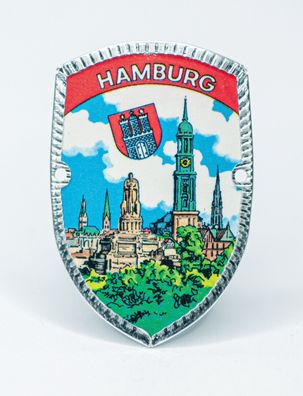 Stocknagel Stockemblem Stockschild - Hamburg mit Wappen - Neuware