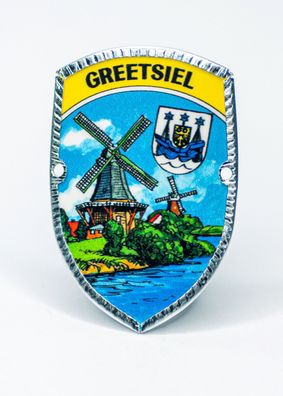 Stocknagel Stockemblem Stockschild - Greetsiel mit Wappen / Windmühle - Neuware