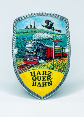 Stocknagel Stockemblem Stockschild - Harzquerbahn mit Hexe - Neuware