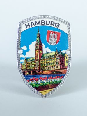 Stocknagel Stockemblem Stockschild - Hamburg / Wappen - Neuware