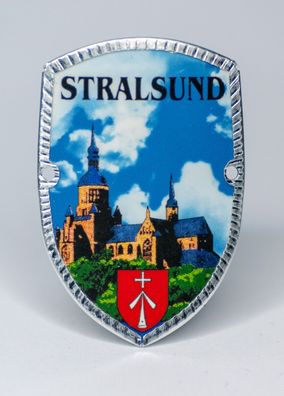 Stocknagel Stockemblem Stockschild - Stralsund mit Wappen / Kirche - Neuware