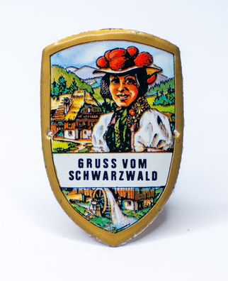 Stocknagel Stockemblem Stockschild - Gruss vom Schwarzwald Tracht - Neuware